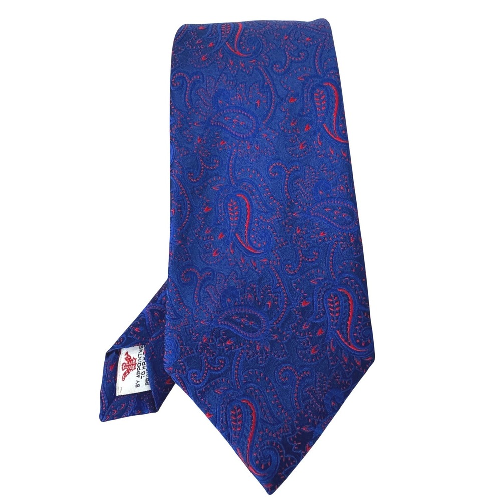 Turnbull & Asser Red/Blue Paisley Tie By Appt To The Prince Of Wales Shirtmakers